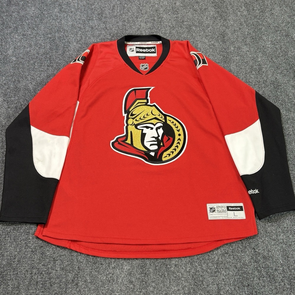 Ottawa Senators Reebok Premier Hockey Jersey Size Large Red Stitched NHL Red